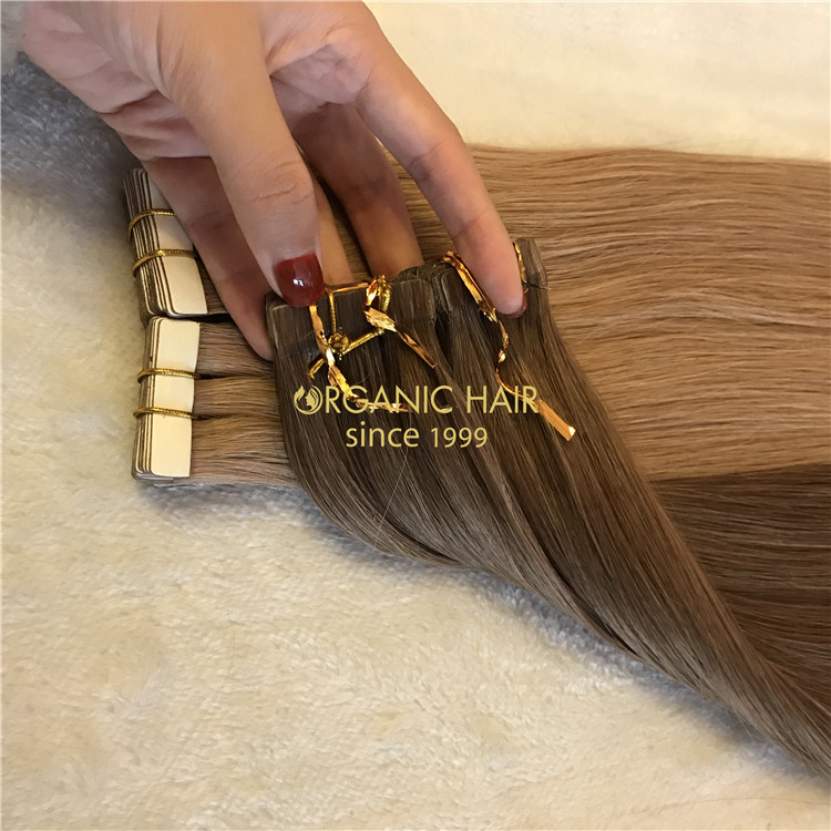 Remy tape in human hair extensions X124